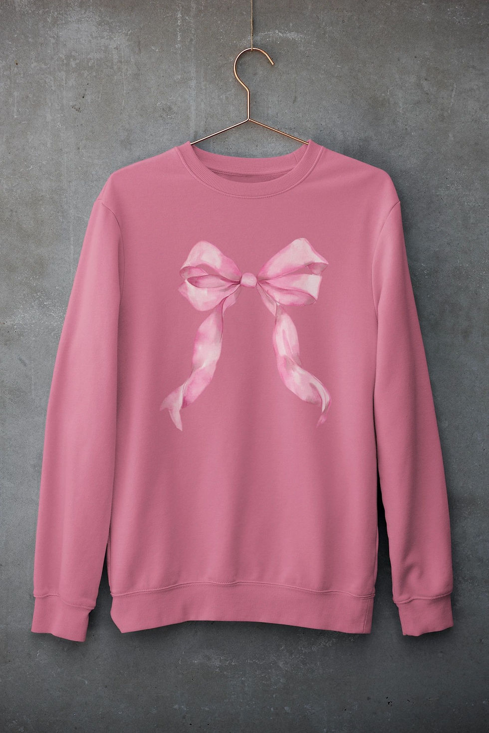 Pink Satin Bow Sweatshirt