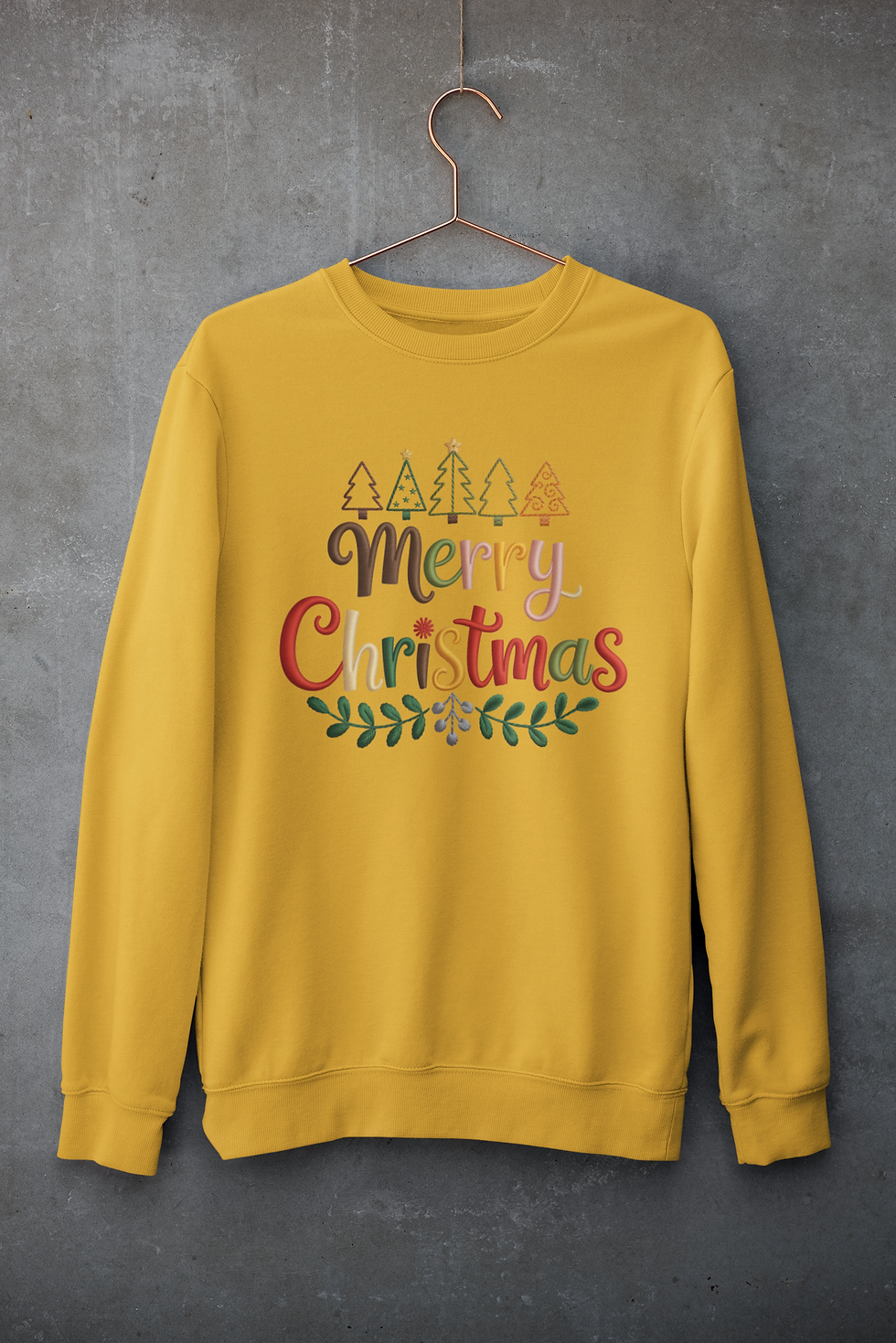 Thumbnail: Faux Embroidery Merry Christmas Tshirt or Sweatshirt