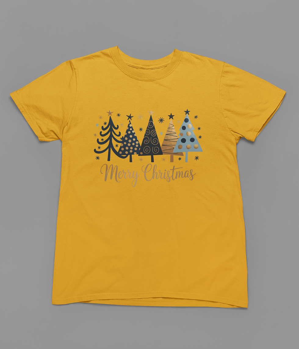 Thumbnail: Gold And Blue Merry Christmas Tshirt or Sweatshirt