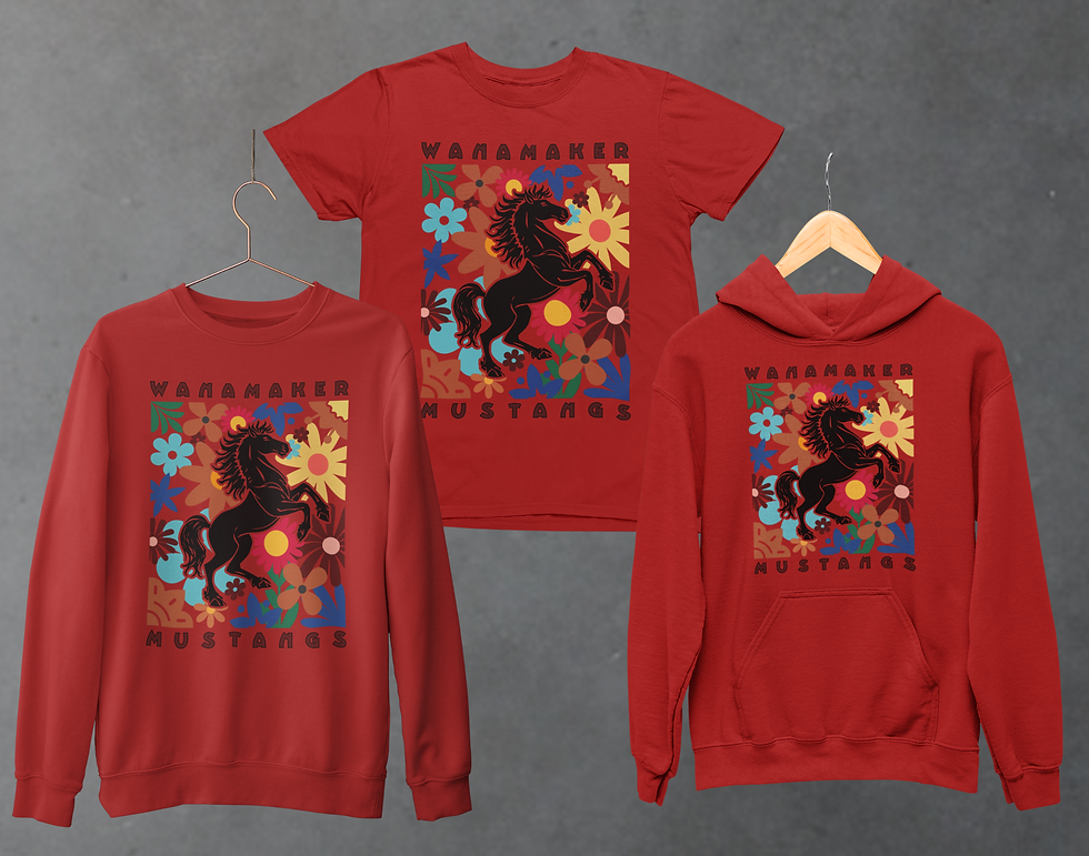 Thumbnail: Flower Power Mustang Tshirt or Sweatshirt