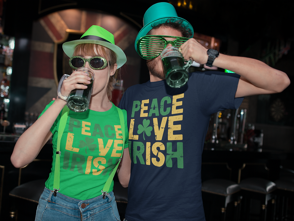 Thumbnail: Peace Love Irish Short or Long Sleeve Tshirt