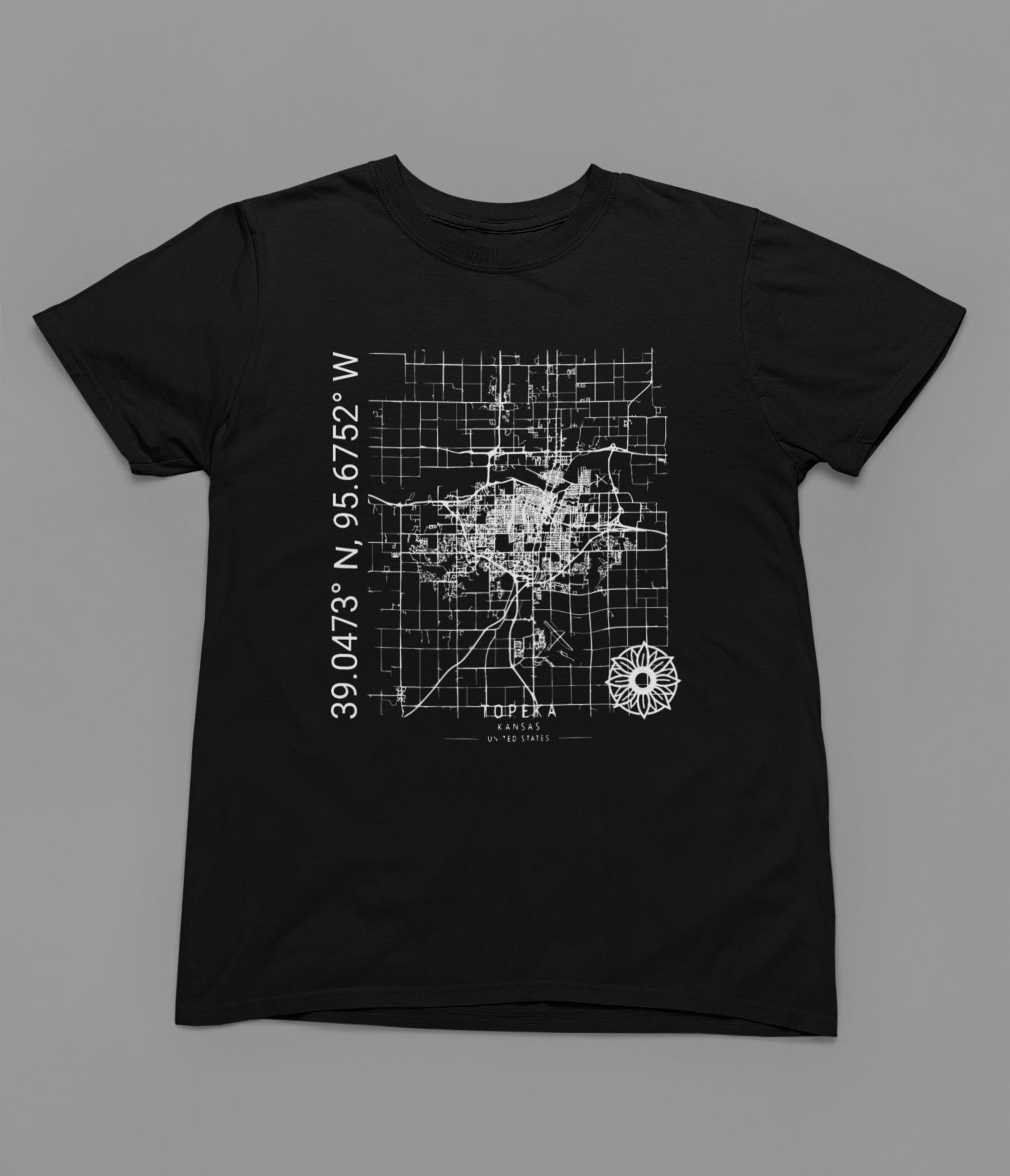 Topeka Map Tshirt or Sweatshirt