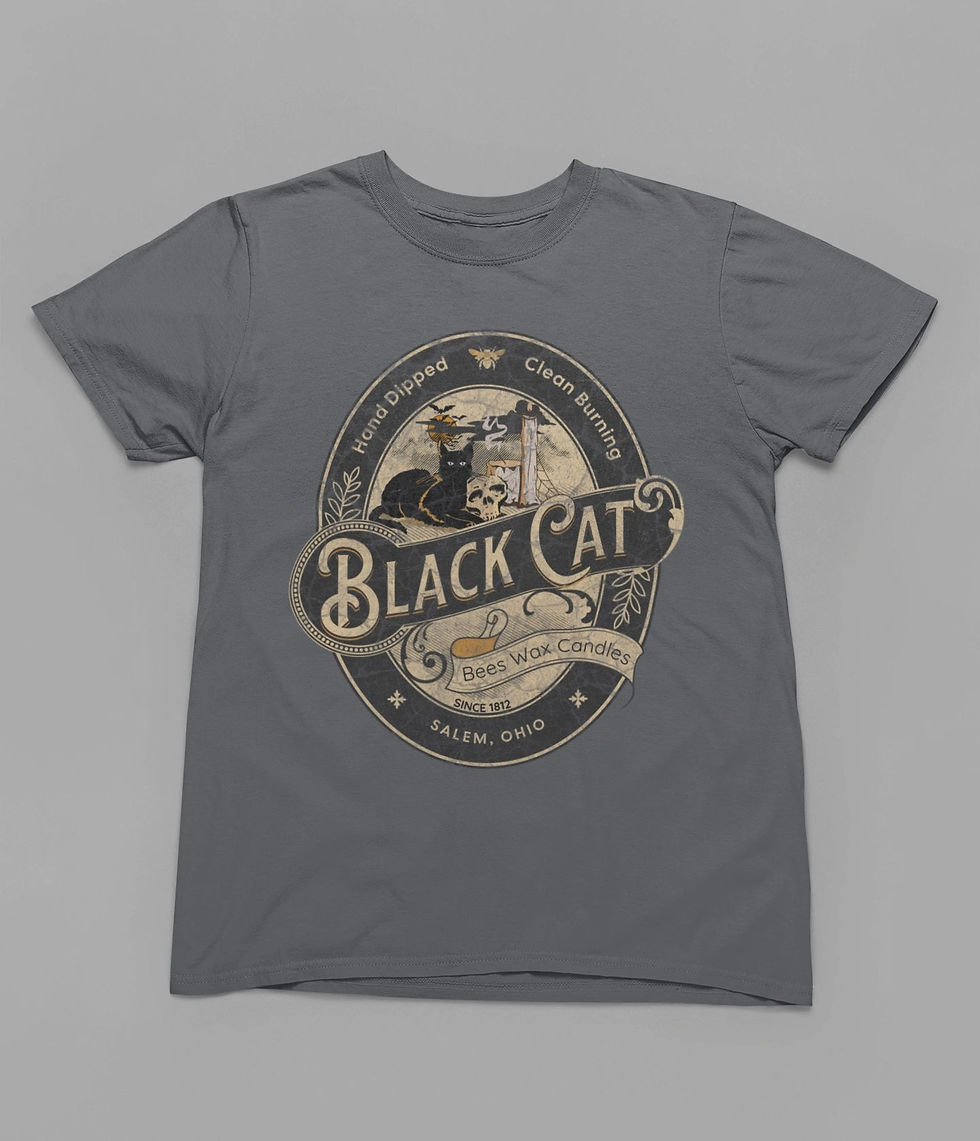 Thumbnail: Black Cat Candles Tshirt