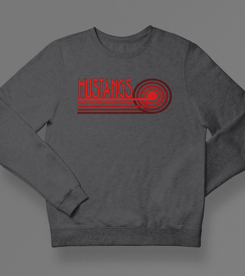 Thumbnail: Mustang Target Color Fade Tshirt or Sweatshirt