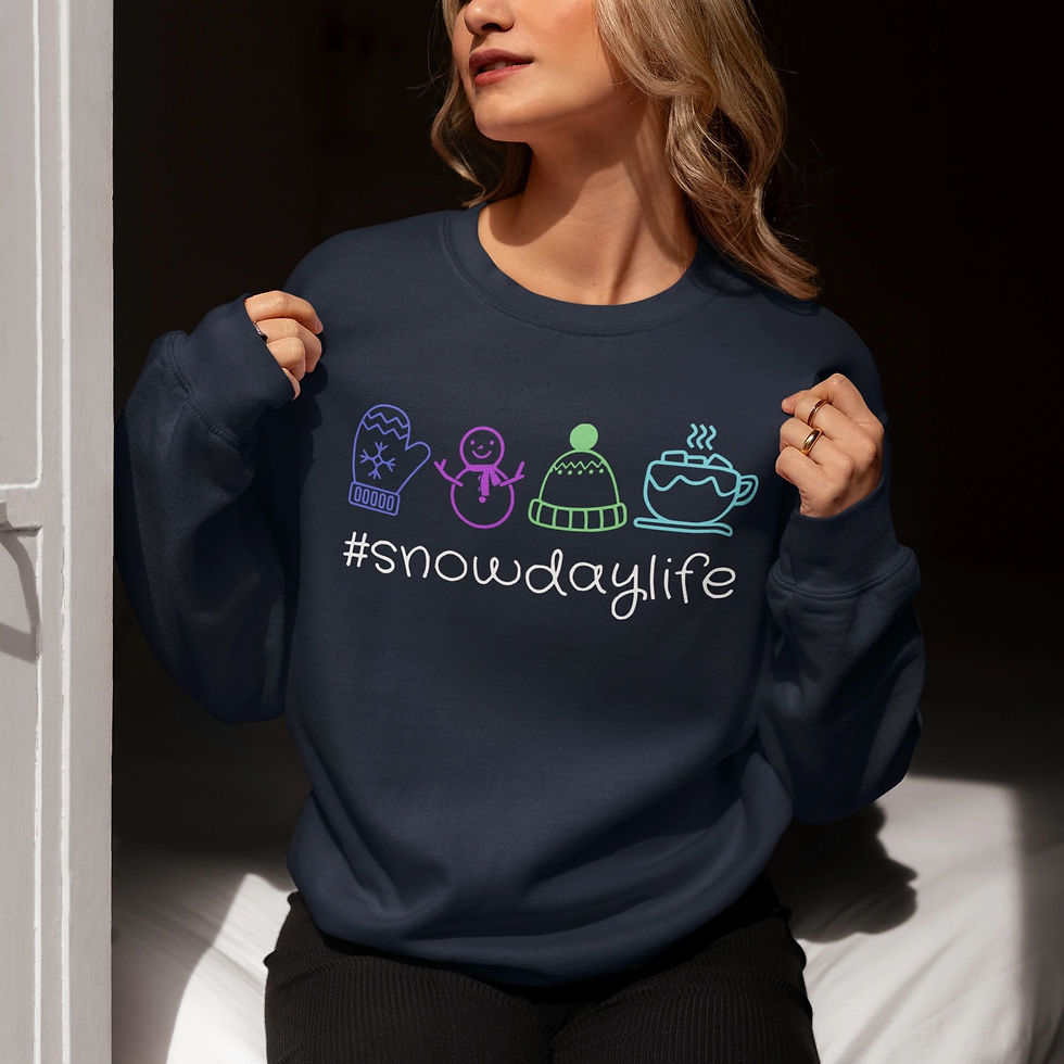 Thumbnail: #Snowdaylife Sweatshirt or Long Sleeve Tshirt