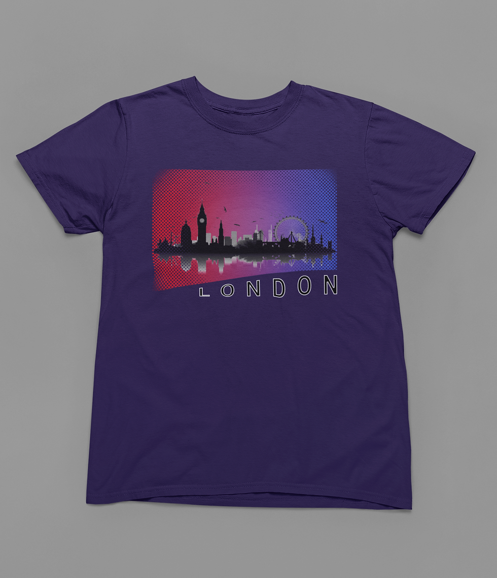Thumbnail: London Skyline Color Merge Tshirt or Sweatshirt