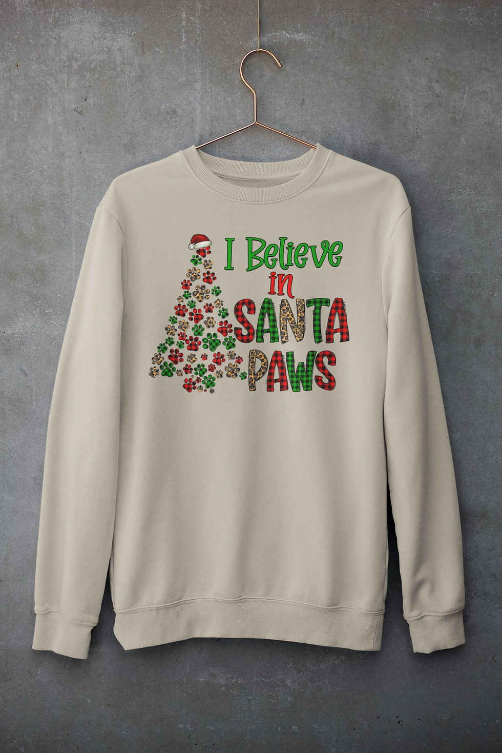 Thumbnail: I Believe In Santa Paws Sweatshirt