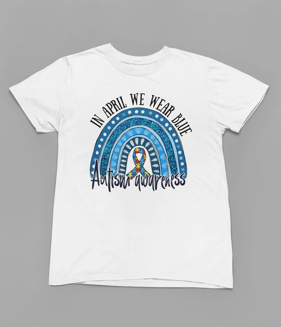 Thumbnail: In April We Wear Blue Rainbow Tshirt