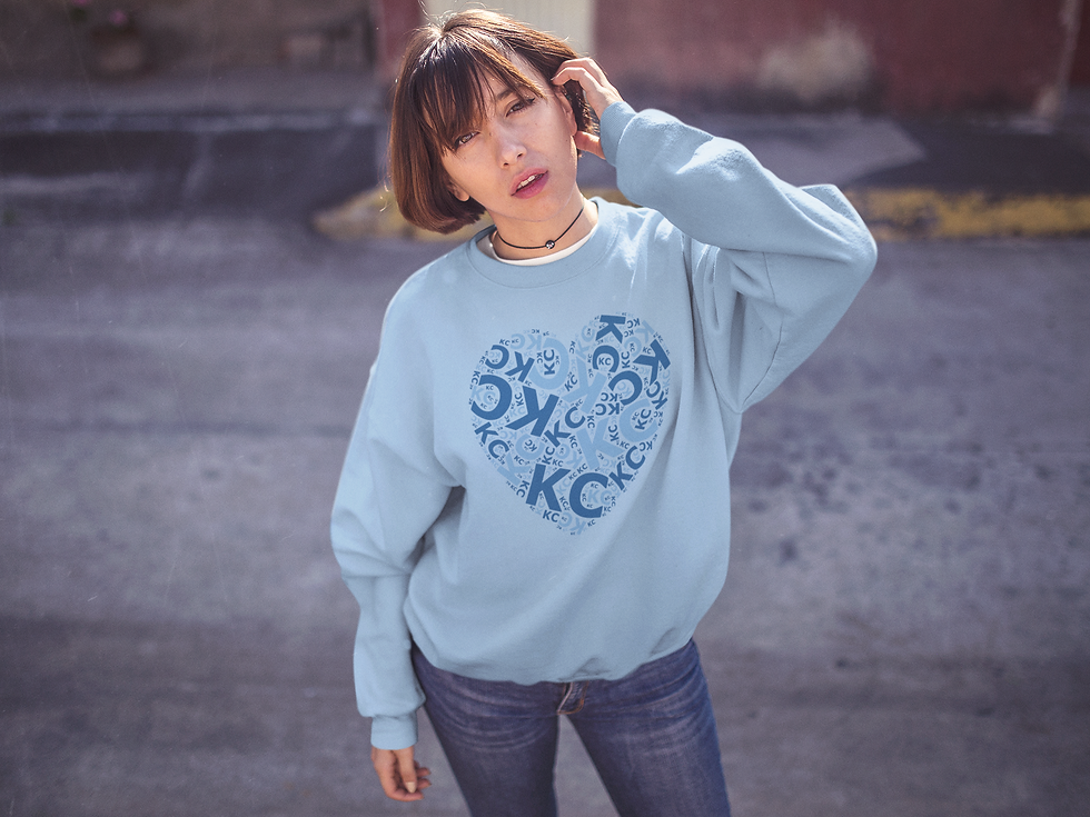 Thumbnail: KC Blue Heart Tshirt or Sweatshirt