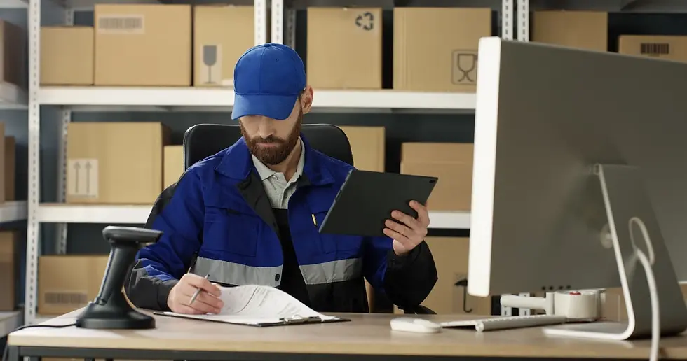 Percepta OCR scanning work order slips on factory components.