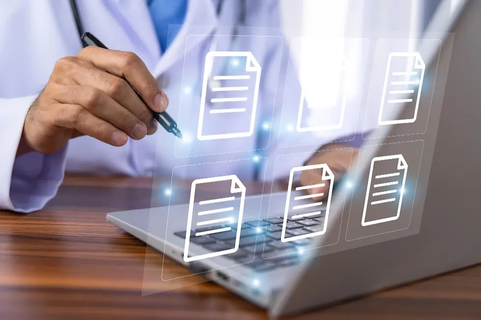 Edge OCR device processing medical records in real-time.