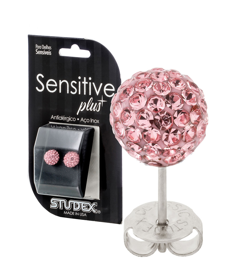 SensitivePlus SS8340W - Fireball Rosa Brilhante Prata 8MM