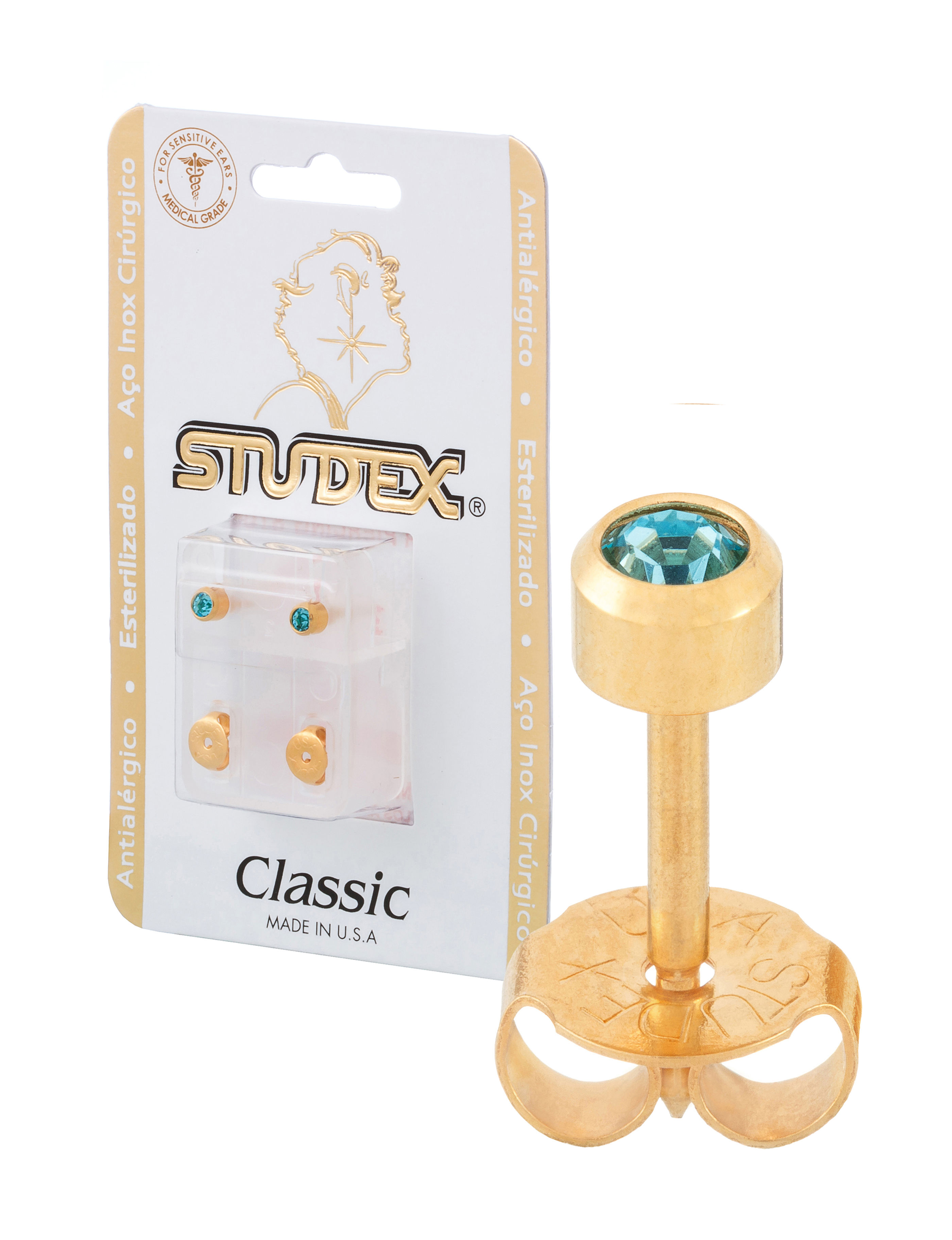 Classic R203Y - Redondo Azul Claro Dourado