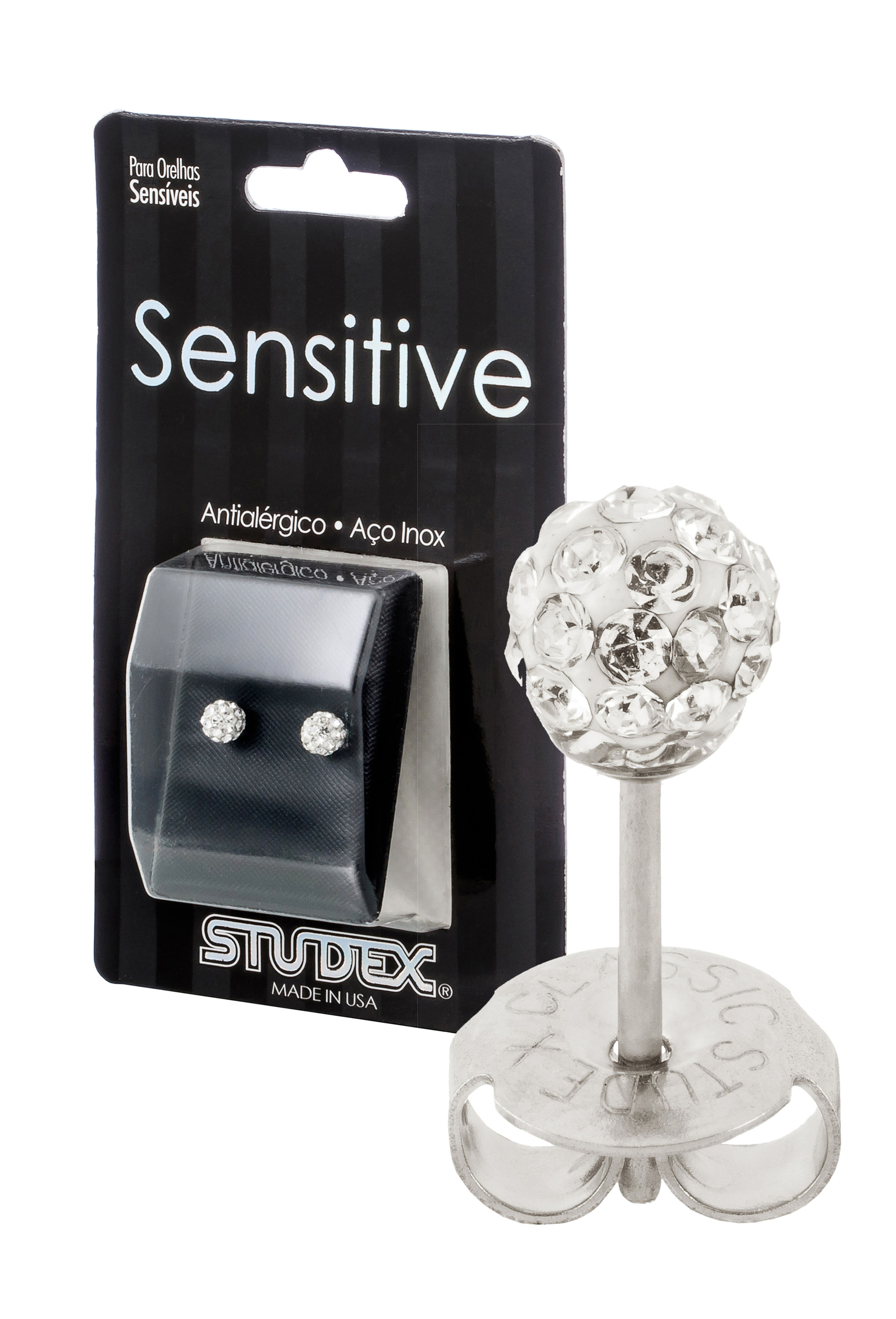 Sensitive S304W - Fireball Cristal Brilhante Prata 4.5MM