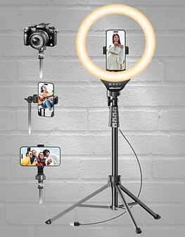 LED ring light for podcast recording, YouTube videos, livestreaming, online teaching, and content creation. Recommended podcast equipment for creators and educators.
