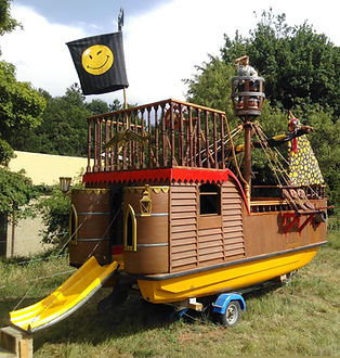 Bateau pirate grandeur nature pour fêtes d'anniversaire