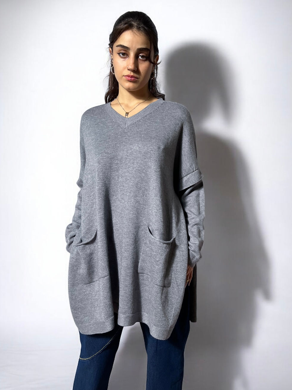 Thumbnail: Long Sleeve Blouse with Bolero Look