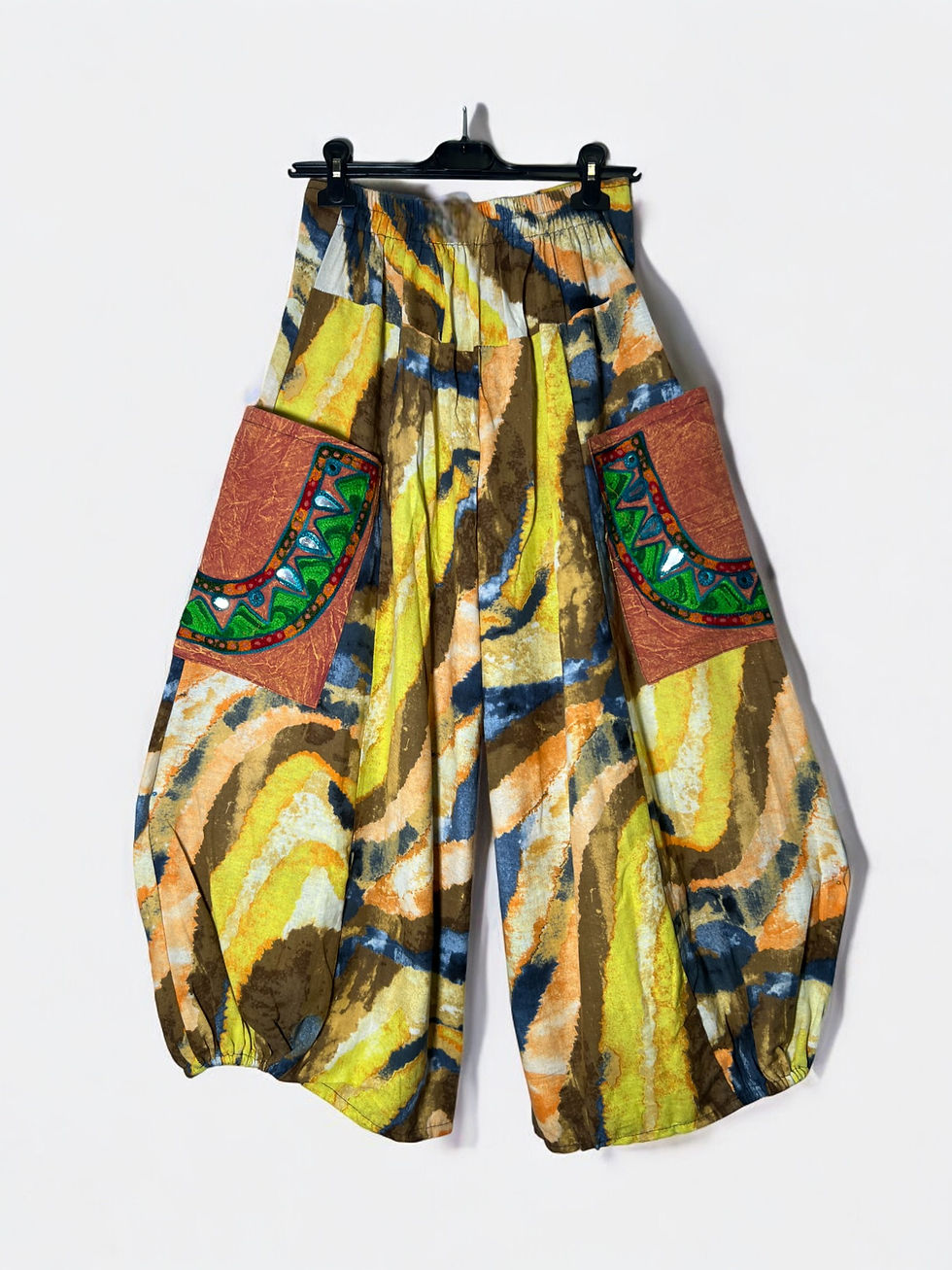 Thumbnail: Pants made of Impressive Fabric with Handmade Pockets