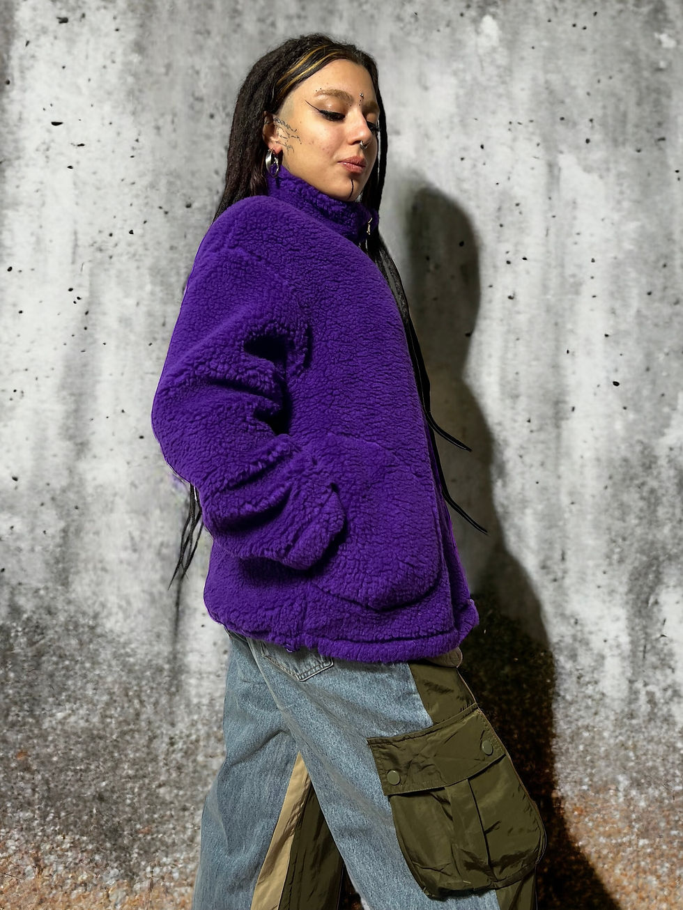 Thumbnail: Fur Sweatshirt with Pockets