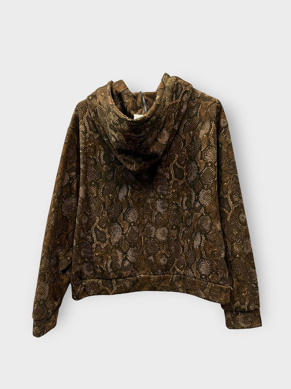 Thumbnail: Snakeskin Print Hoodie in Earthy Tones