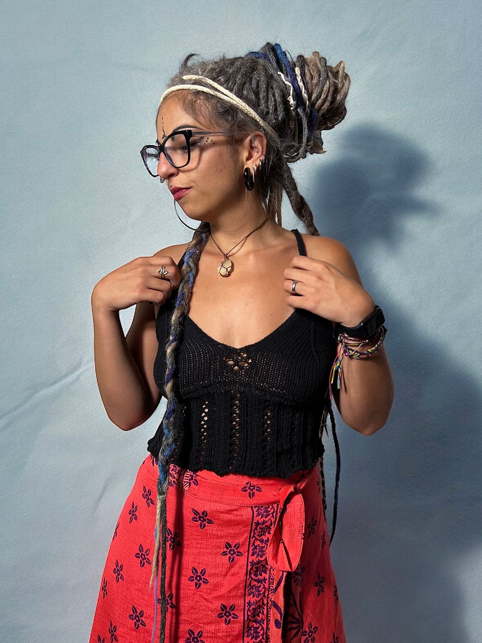 Thumbnail: Knitted Crop Top with Shirring