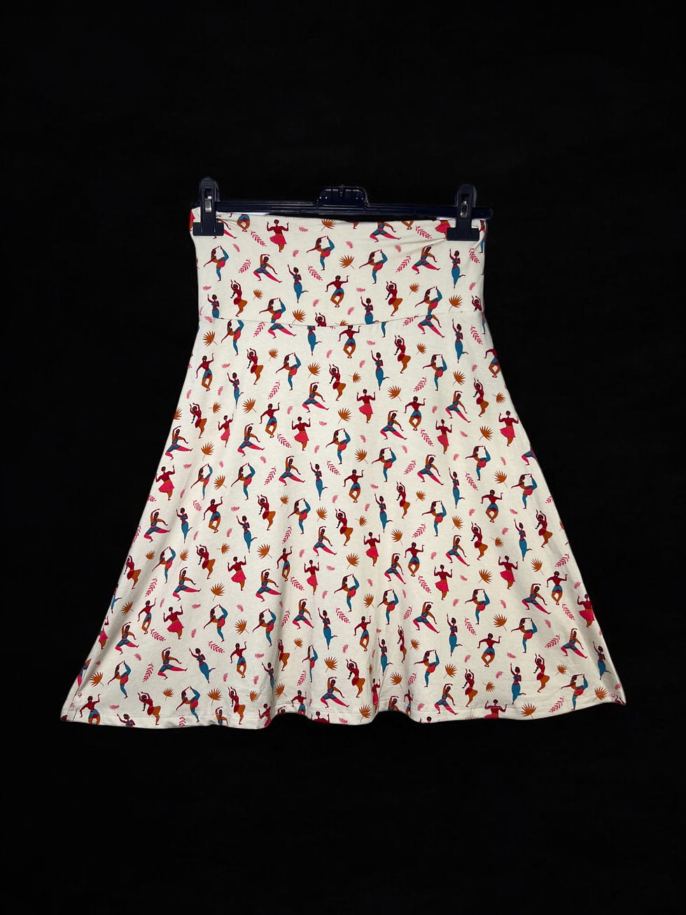 Μίνι Φούστα με Vintage Χαριτωμένο Μοτίβο και Ελαστική Μπάσκα