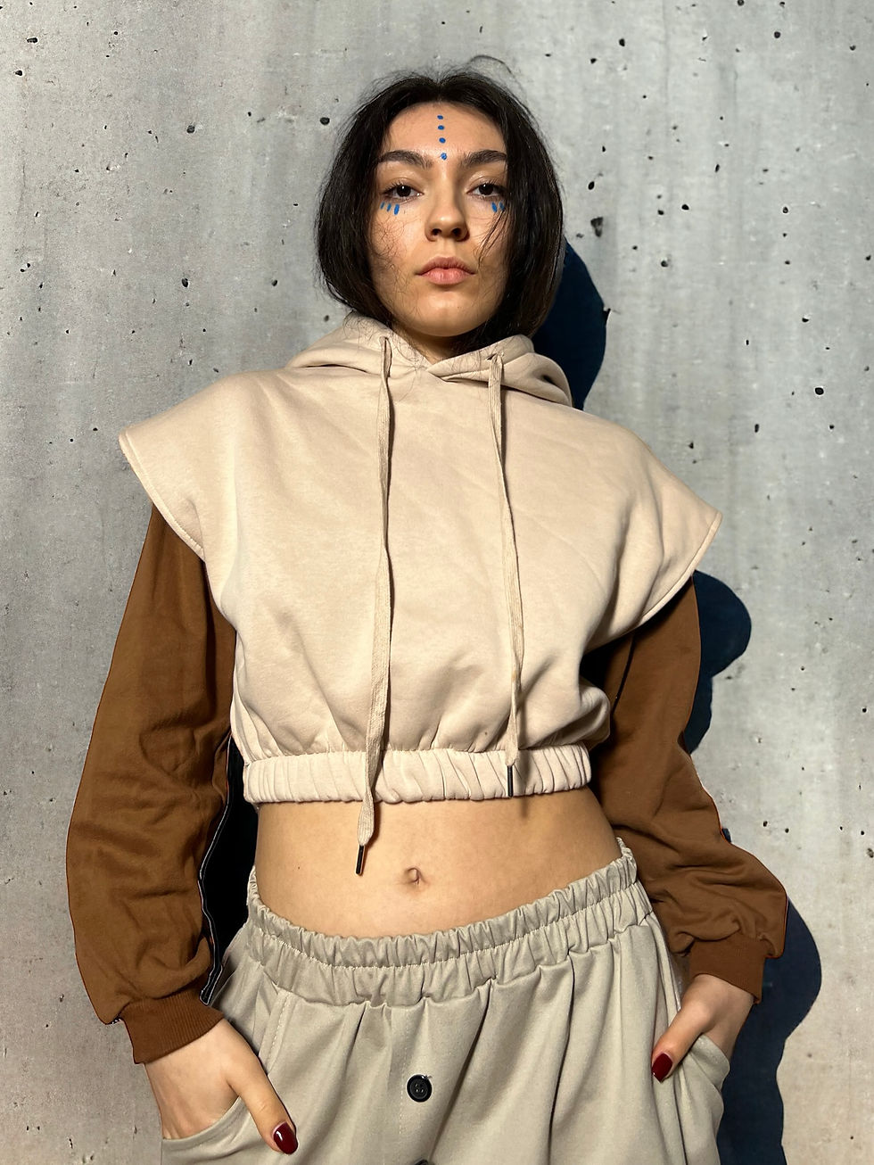 Thumbnail: Sleeveless Crop Hoodie