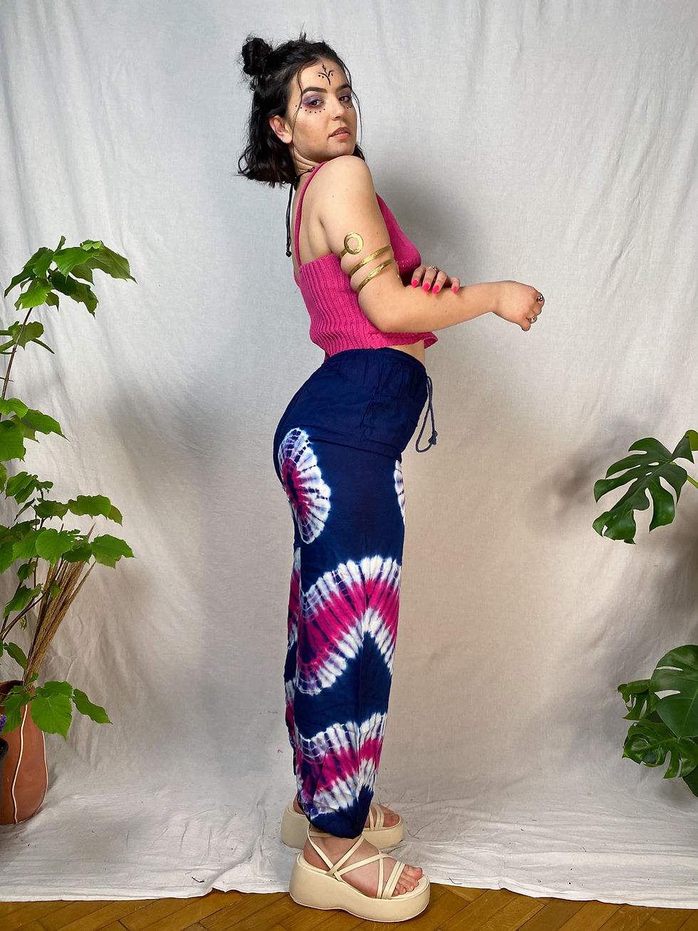 Thumbnail: FACED - Multicolored Tie Dye Salwar with Elastic