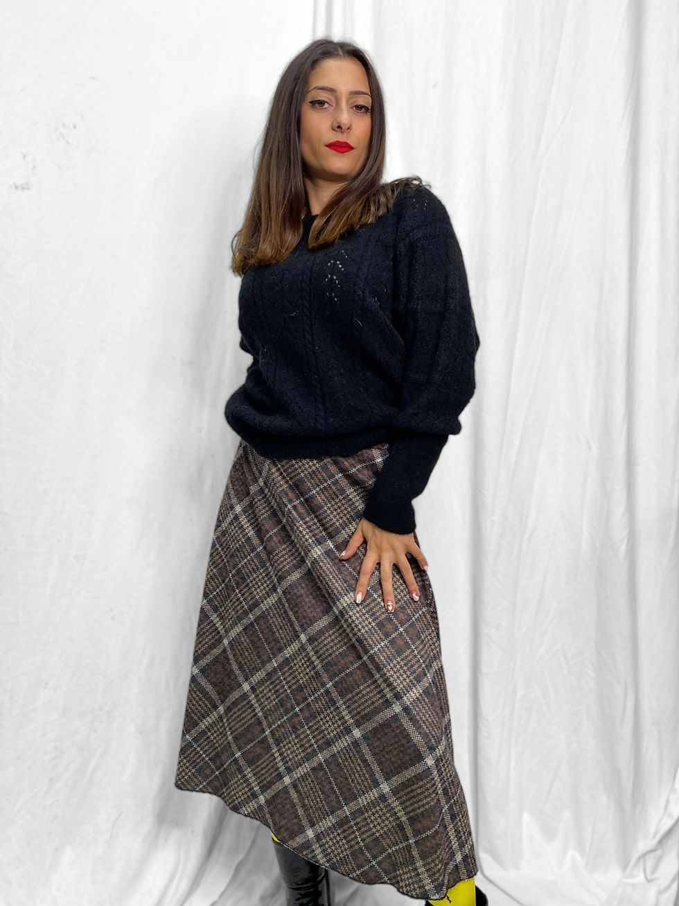Thumbnail: MARCIA - Plaid Autumn Skirt