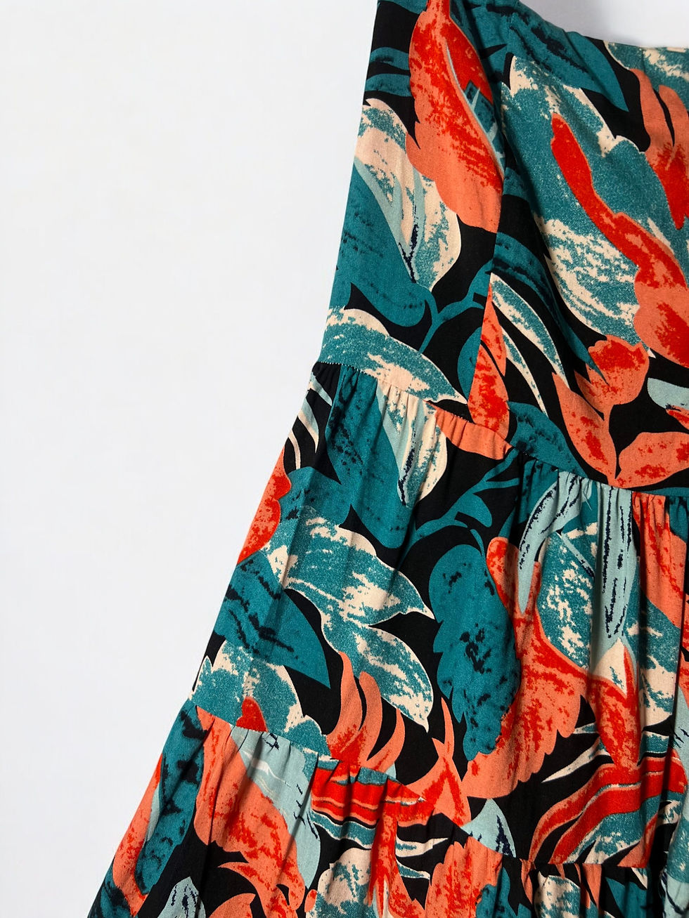 Thumbnail: Mini Dress with Tropical Pattern