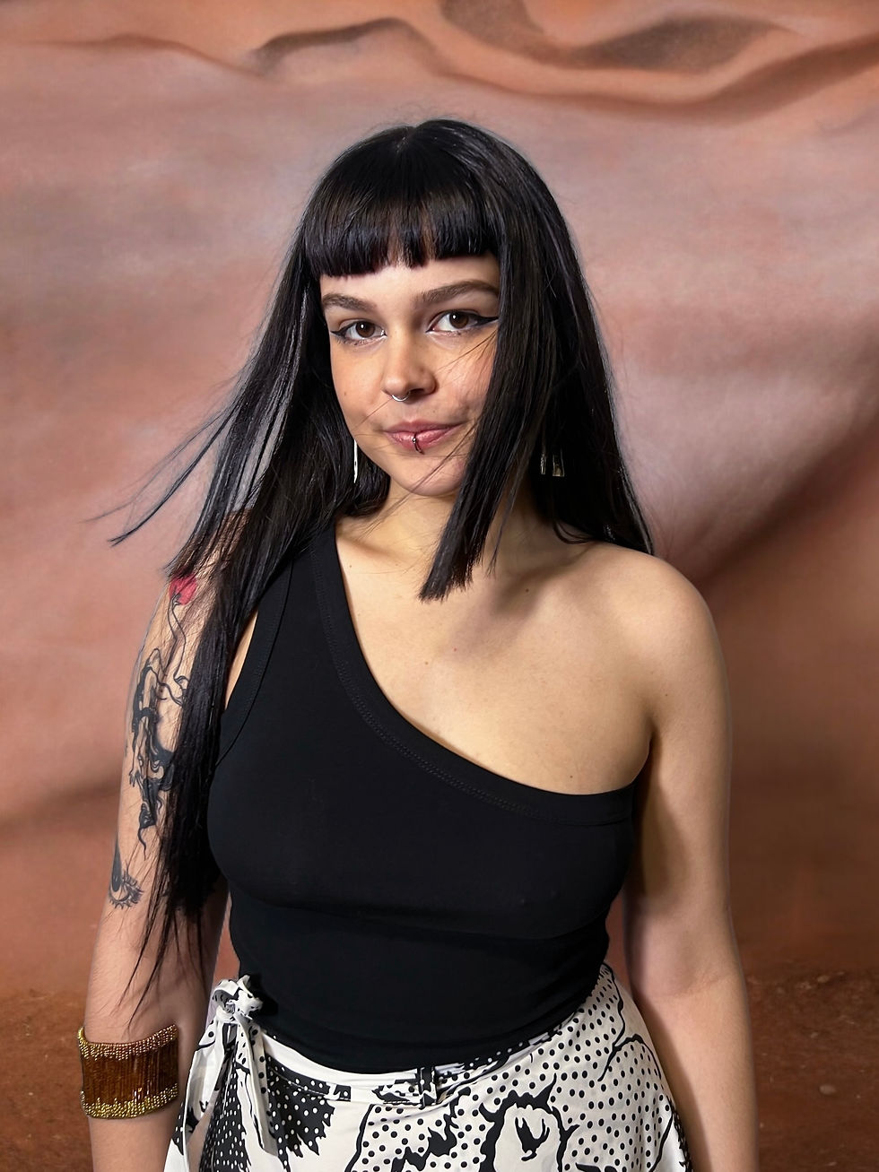 Thumbnail: Elastic Crop Top with One Shoulder