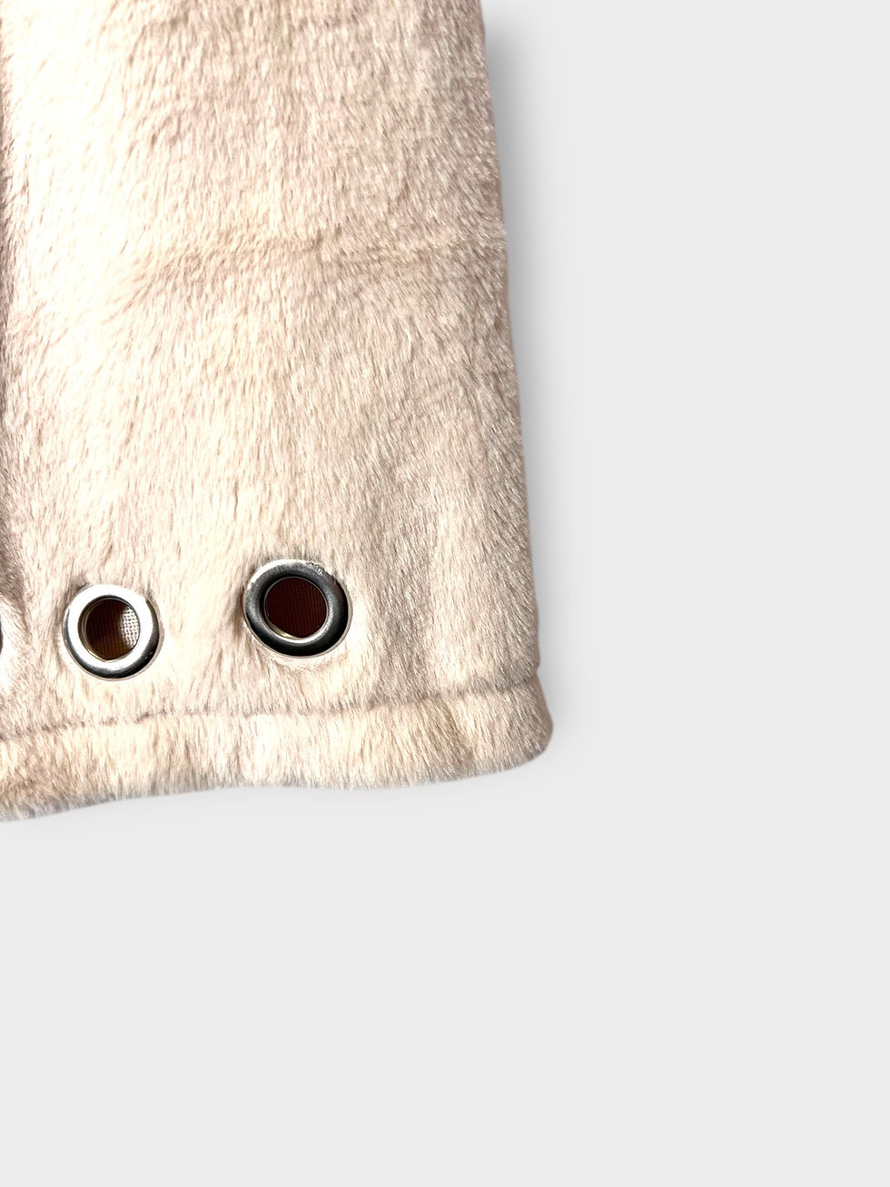 Thumbnail: Faux Fur Skirt with Zipper and Decorative Rings