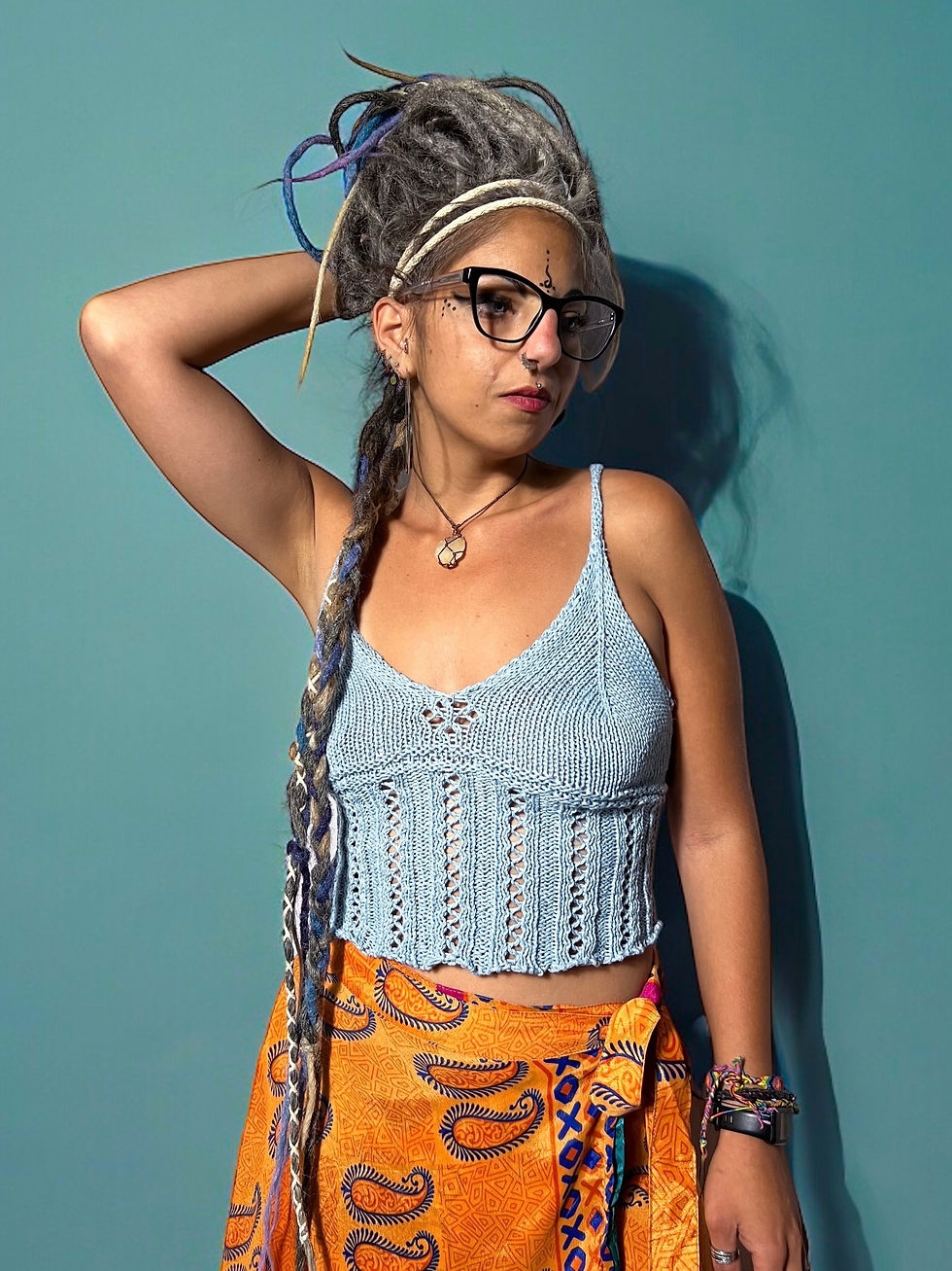 Thumbnail: Knitted Crop Top with Shirring