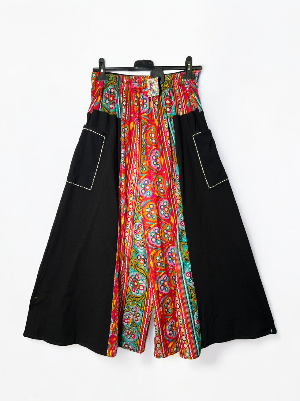 Thumbnail: Wide-leg pants with elastic waist