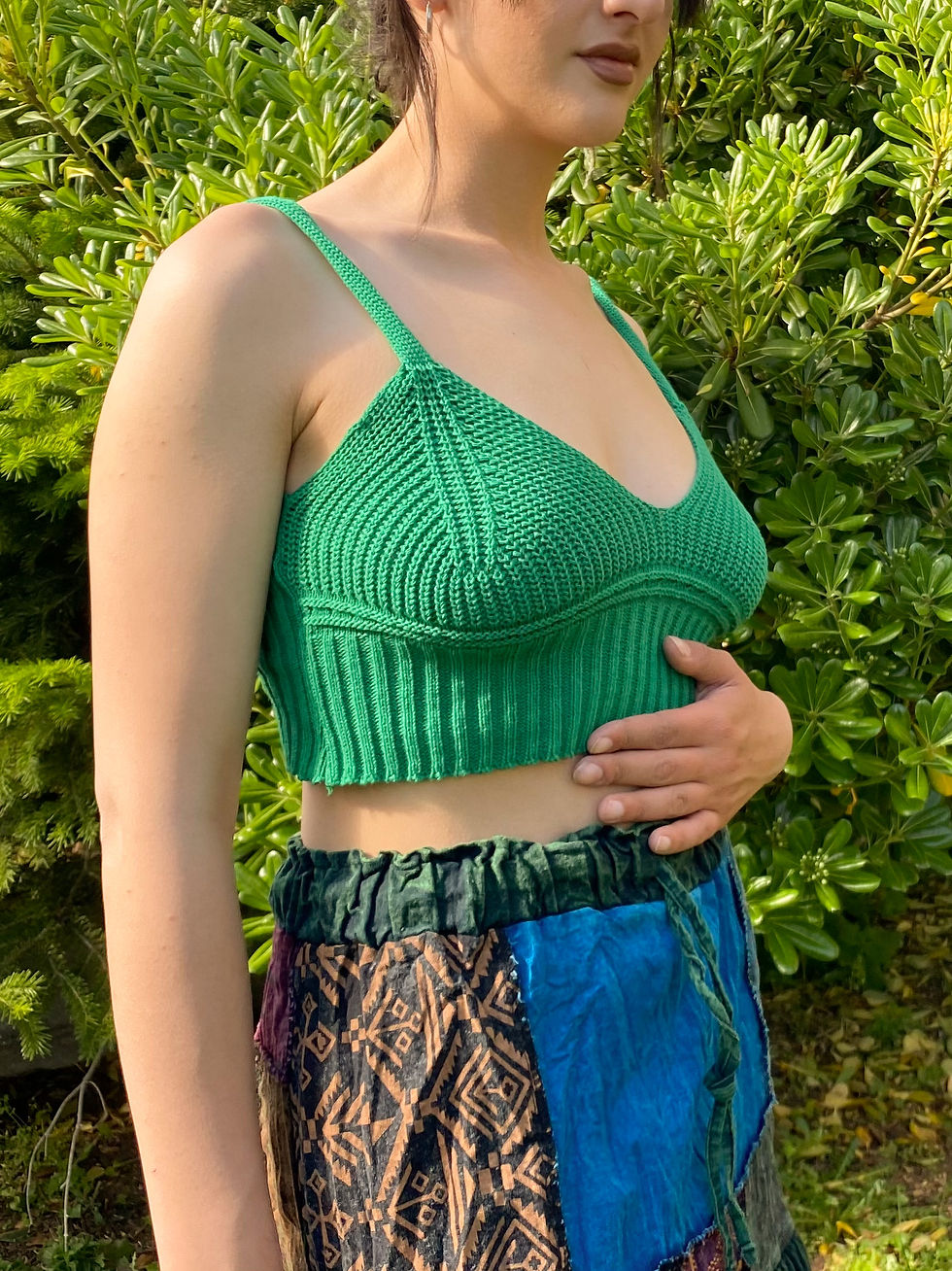 Thumbnail: DOOR - Knitted Crop Top with Wasp Nest