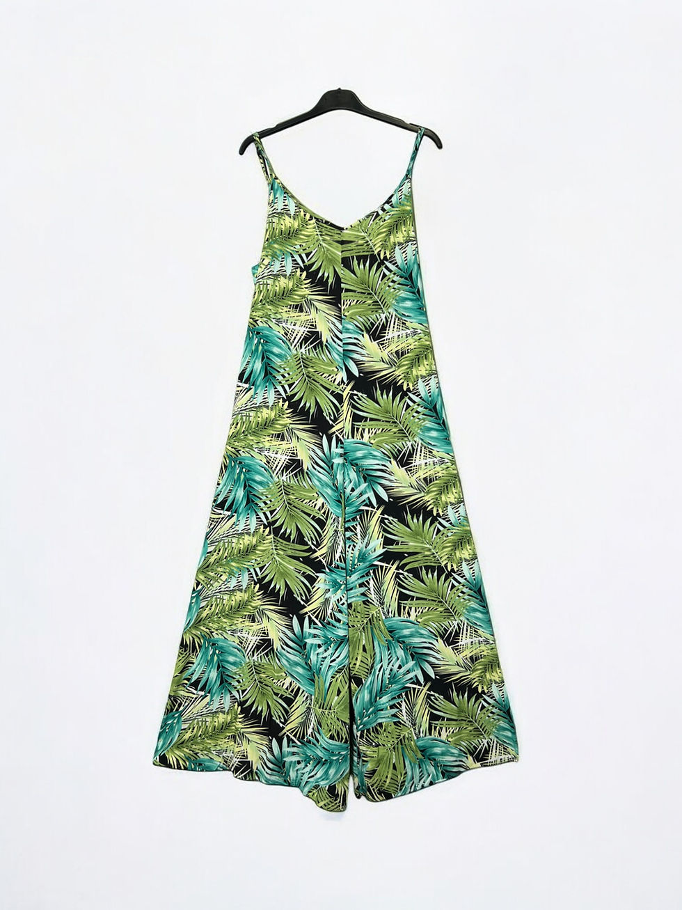 Ολόσωμη Φόρμα με Τροπικό Μοτίβο και Ανοιχτή Πλάτη
