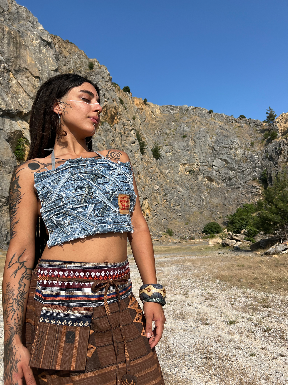 Μεταποιημένος Ορθογώνιος Τζιν Κορσές