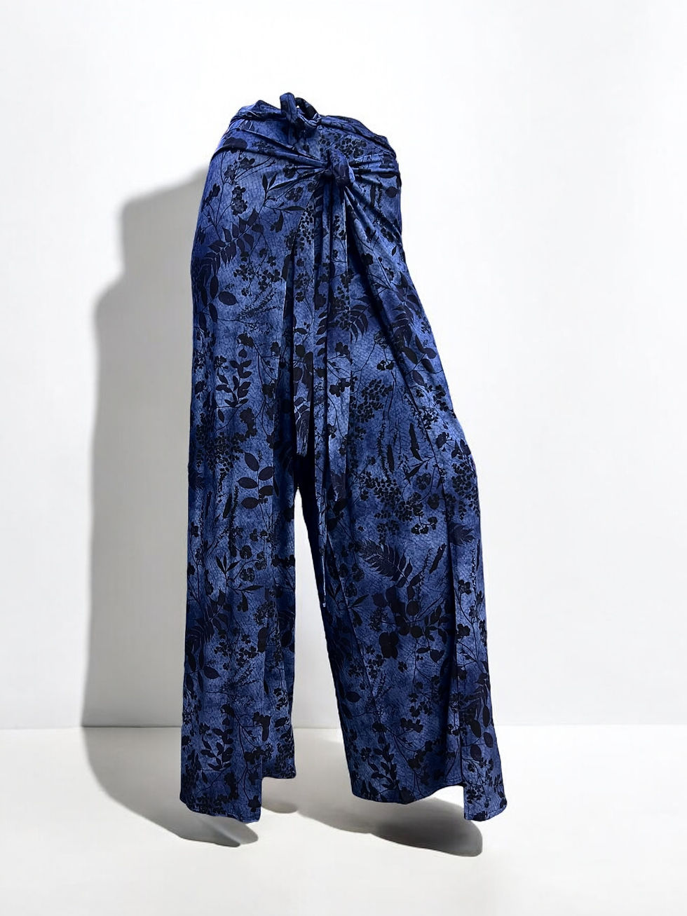 Floral Pattern Wrap-Around Pants
