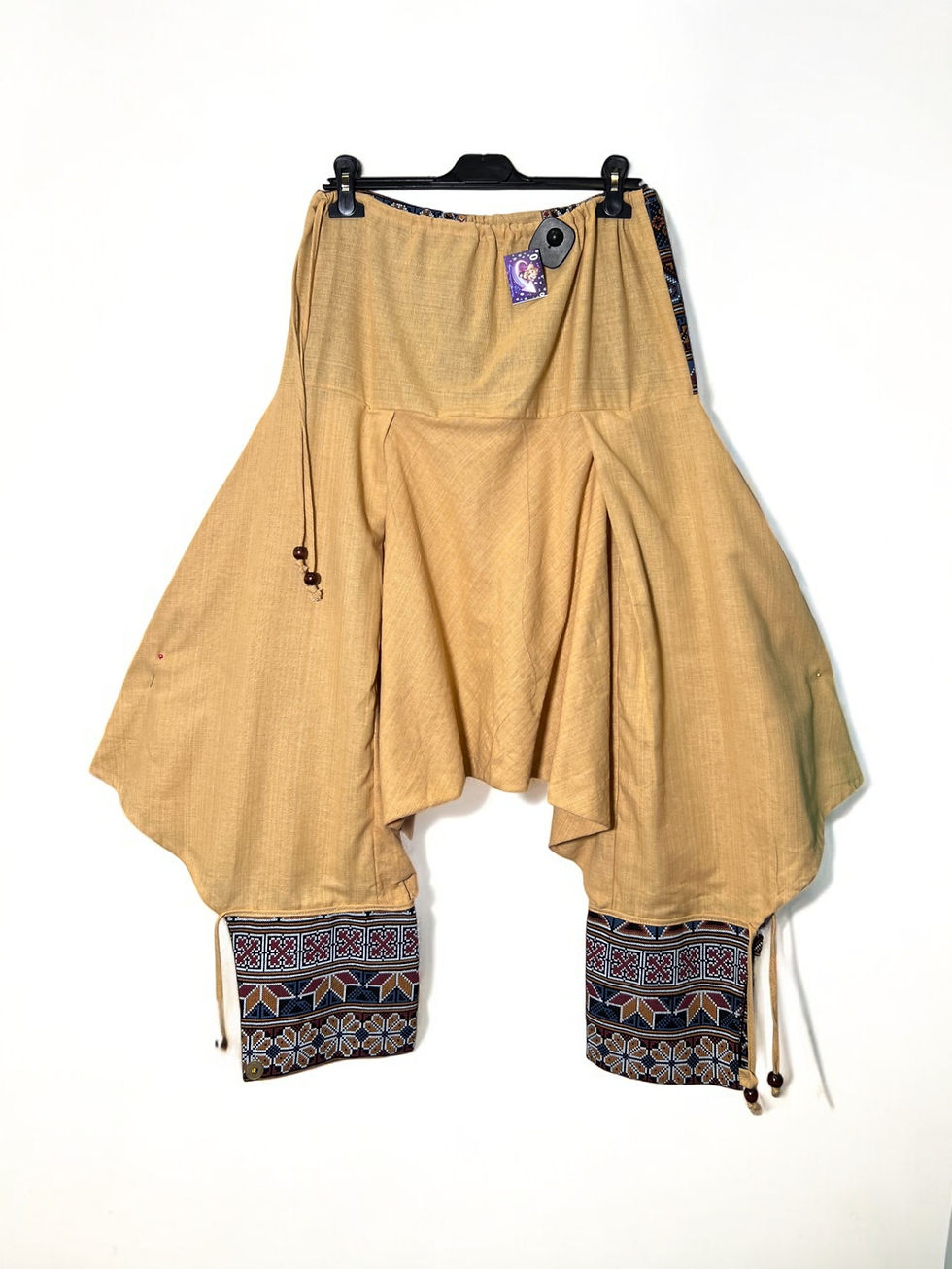 Thumbnail: Pants with Ethnic Band, Pocket and Legs