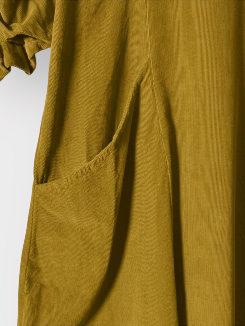 Μικρογραφία: Κοτλέ Φόρεμα με Ρυθμιζόμενα Μανίκια και Τσέπες