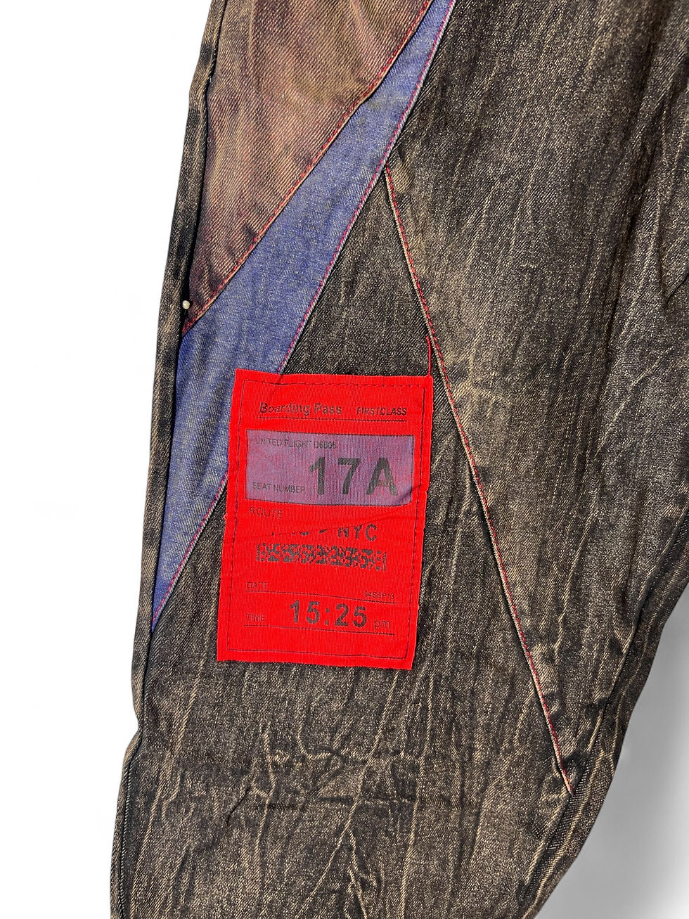 Thumbnail: Baggy Stonewashed Trousers with Patchwork Elements