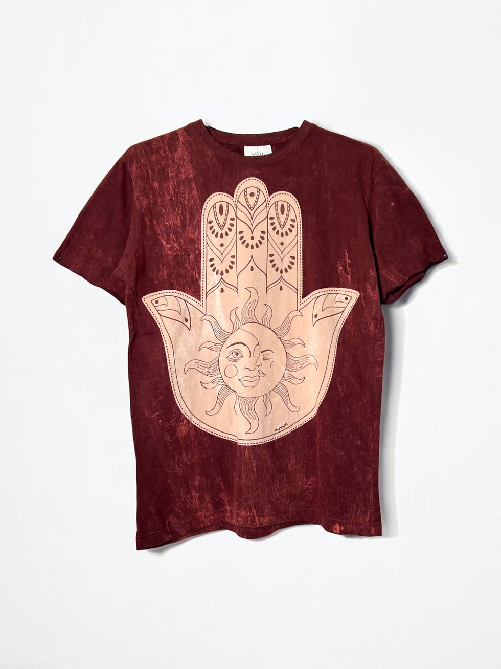 Πετροπλυμένη Κοντομάνικη Μπλούζα με Print