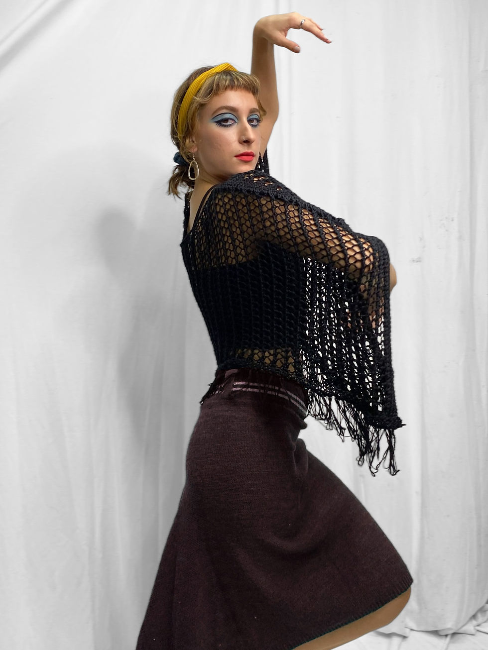 Thumbnail: ARBUCKLE - Asymmetrical Fine Knit Skirt