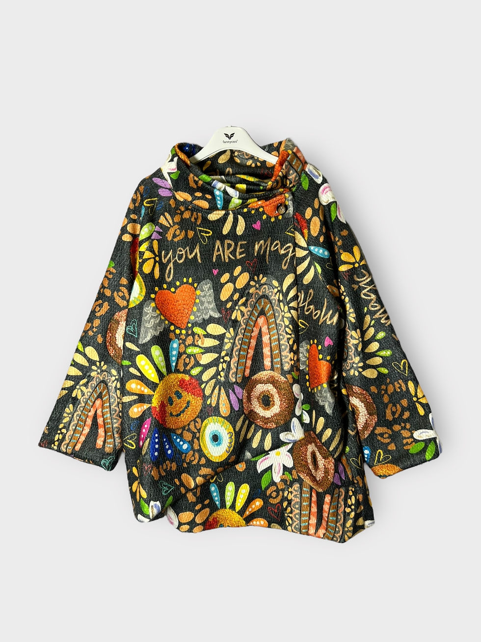 Ζεστό Jacket με Αφηρημένο Μοτίβο