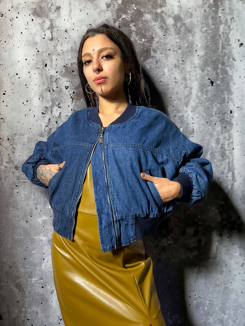 Thumbnail: Bomber Denim Jacket