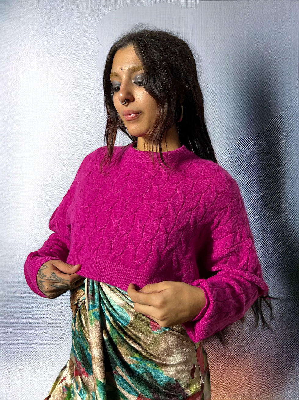 Thumbnail: Long Sleeve Crop Sweater