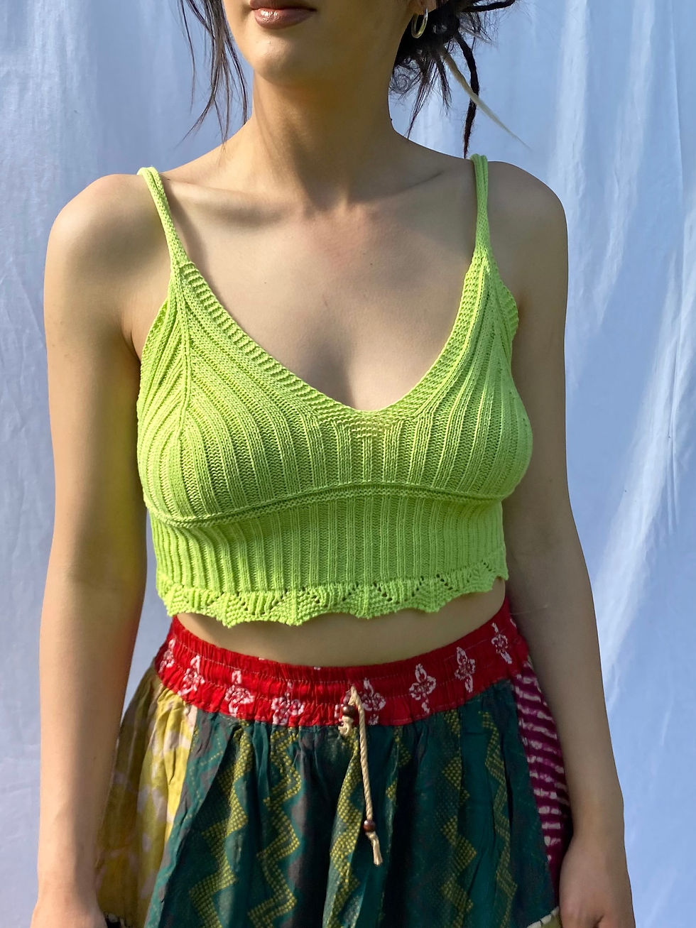 Thumbnail: Knitted Crop Top with Shirring