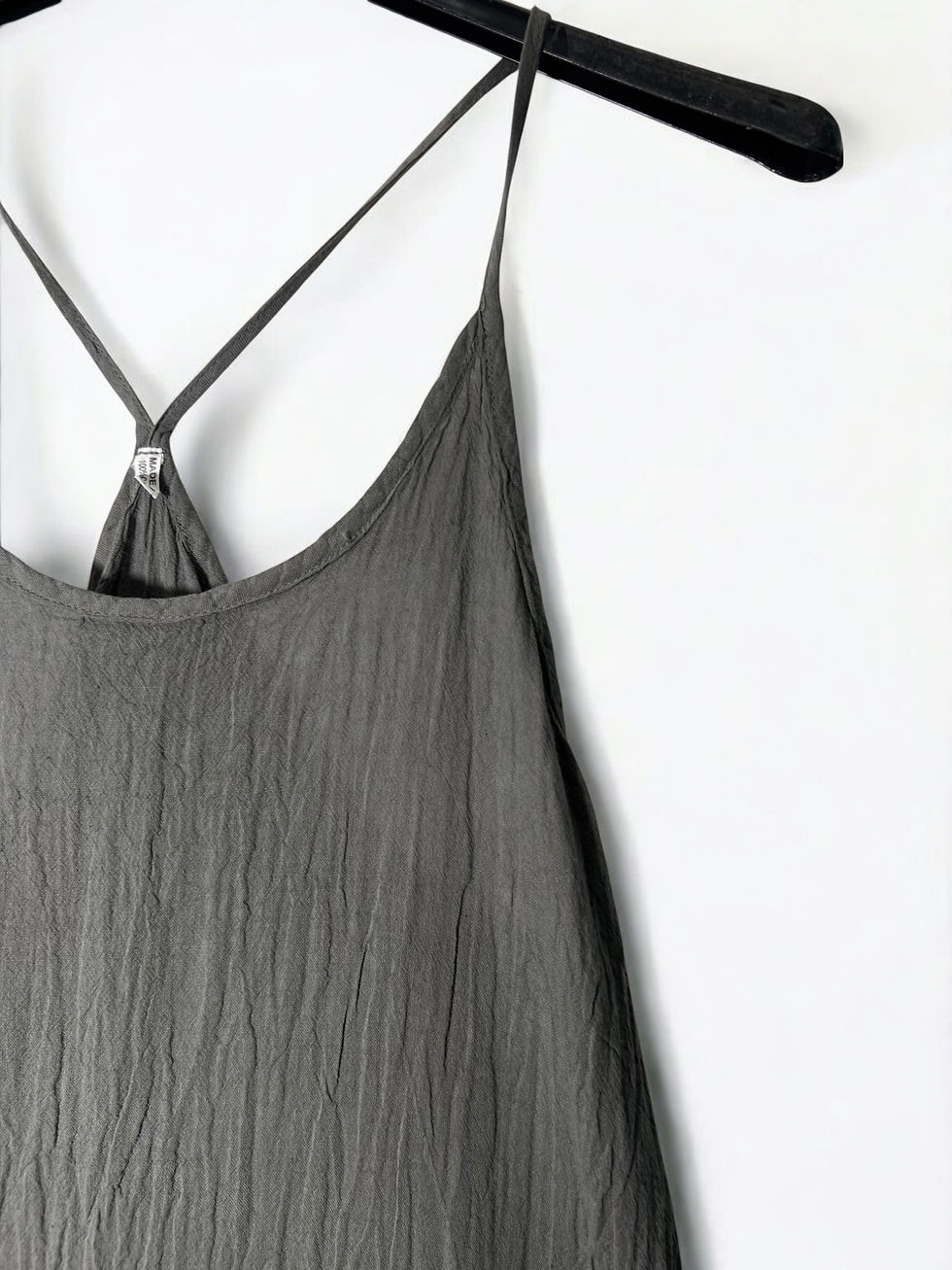 Thumbnail: Solid Color Maxi Dress Made of Airy Fabric