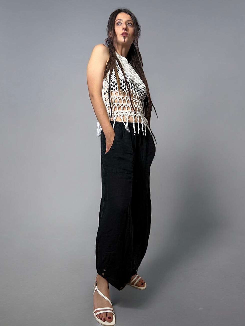 Thumbnail: Linen Pants with a Salwar-Like Line