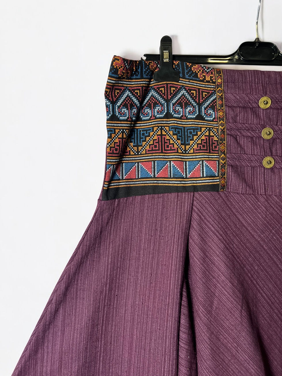 Thumbnail: Pants with Ethnic Band, Pocket and Legs